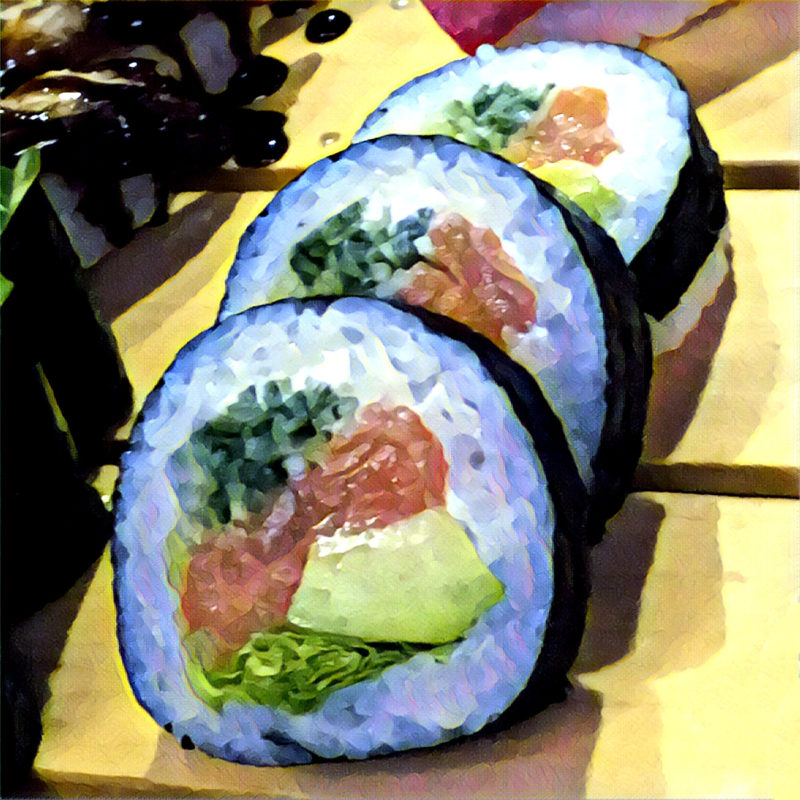 Sushi in a roll (Makizushi)